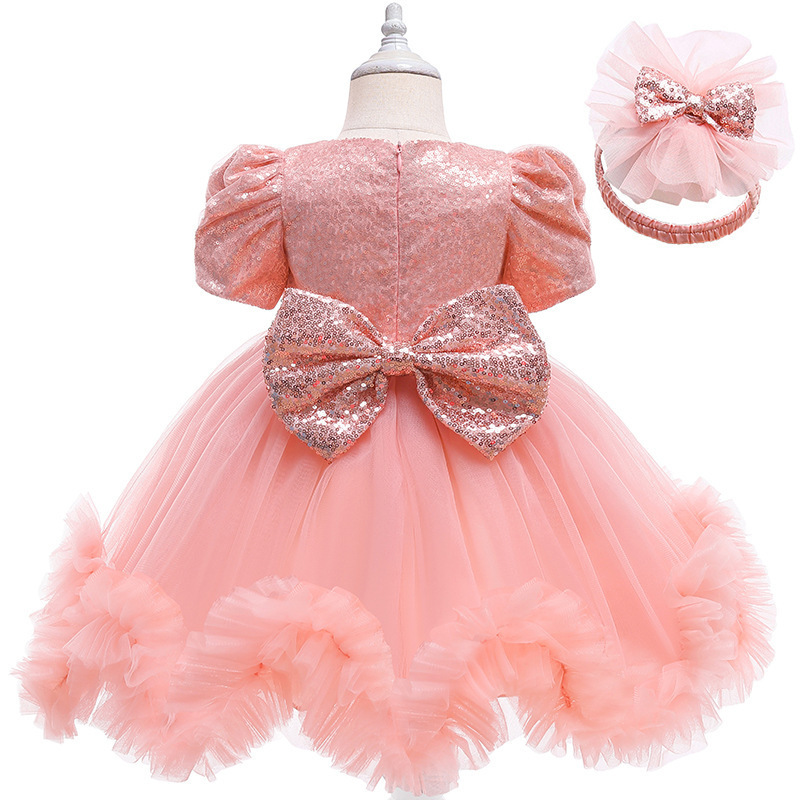 1st Year Birthday Dress Infant Sequin Party Princess Dress Baby Dress For Baby Girls Carnival Costume Newborn Clothes