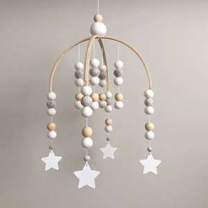 Baby Rattles Mobile Wooden Beads Wind Chimes Bell Toys For Kids Room Bed Wall Hanging Decor Tent Decor