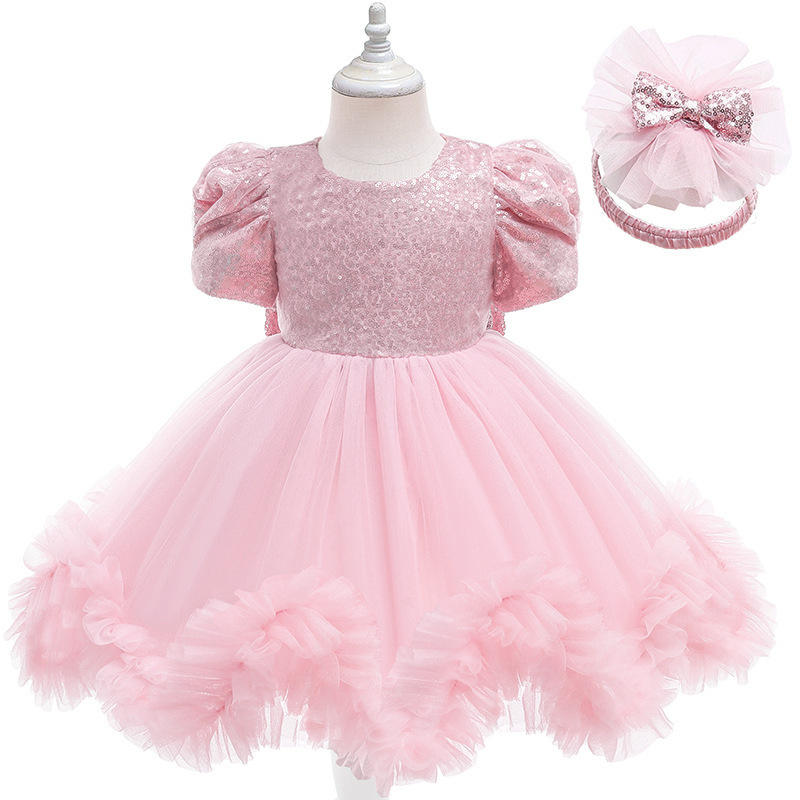 1st Year Birthday Dress Infant Sequin Party Princess Dress Baby Dress For Baby Girls Carnival Costume Newborn Clothes