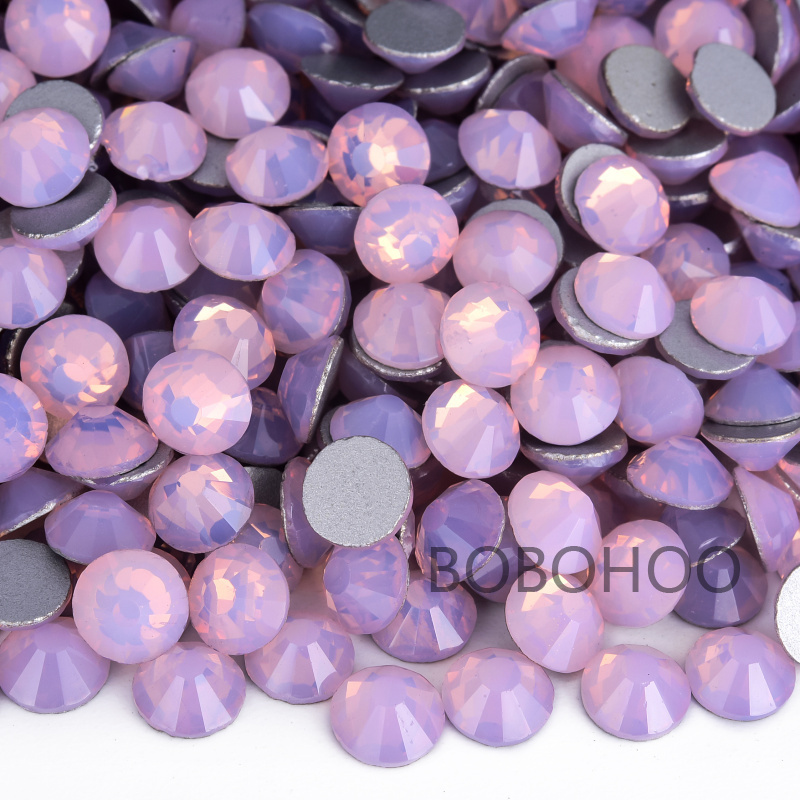 BOBOHOO Popular Glass Opal Series ss3-ss30 Flatback Crystal Rhinestones For Clothing Fabric