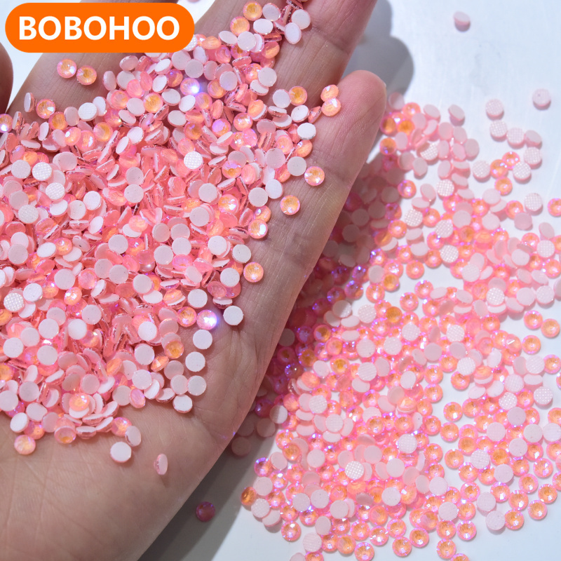 BOBOHOO New Colors Hotfix Rhinestone Sparkle Series SS6 SS10 SS16 Glass Flat back Hot Fix Rhinestones for Dress