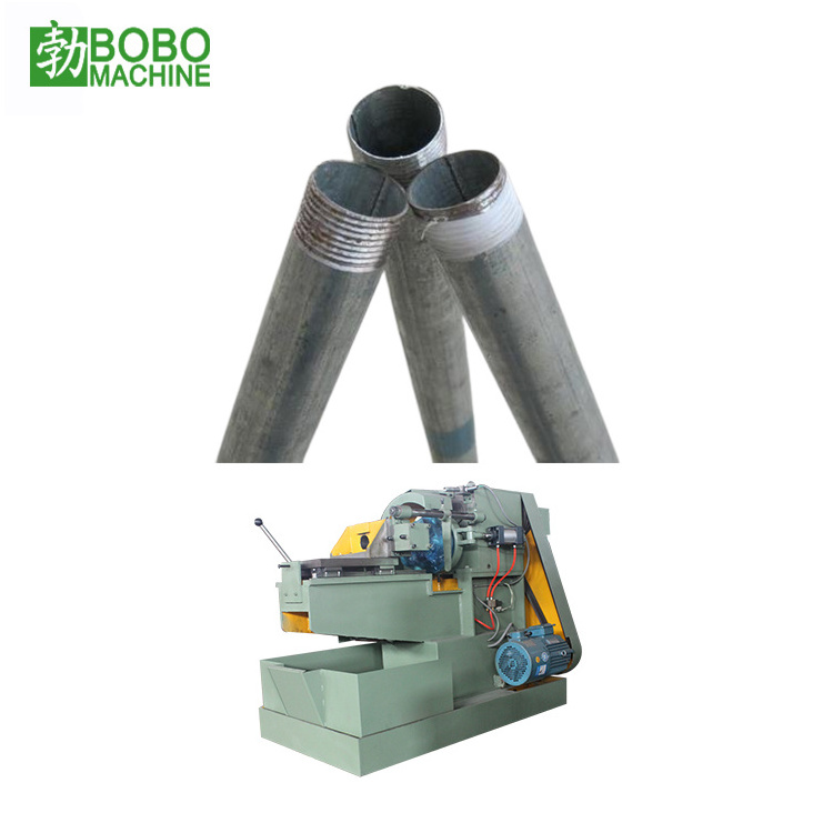 Automatic metal double end seamless pipe cutting threader