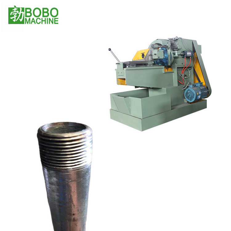 Automatic metal double end seamless pipe cutting threader