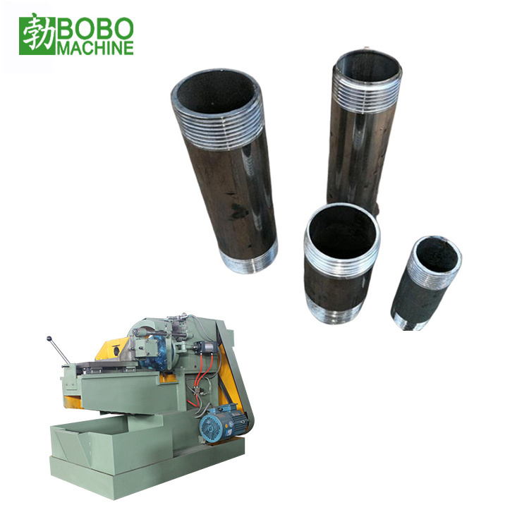 Automatic metal double end seamless pipe cutting threader