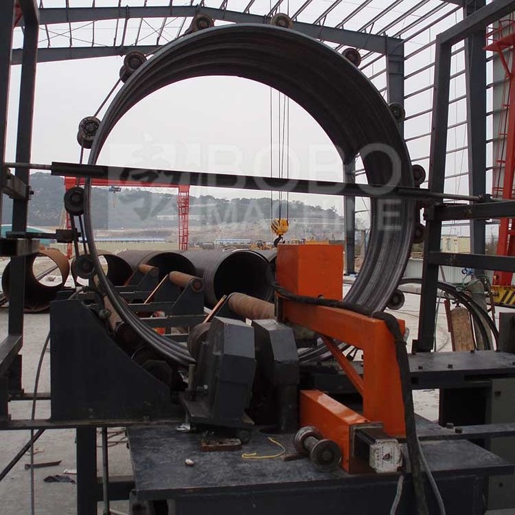 Spiral corrugated steel culvert pipe forming making machine