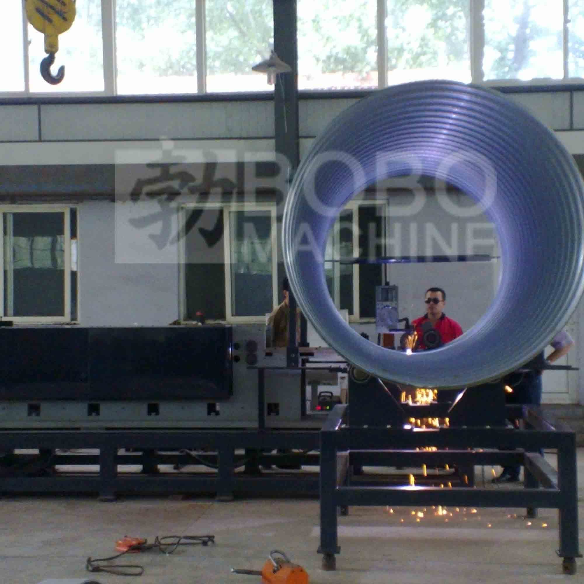 Spiral corrugated steel culvert pipe forming making machine