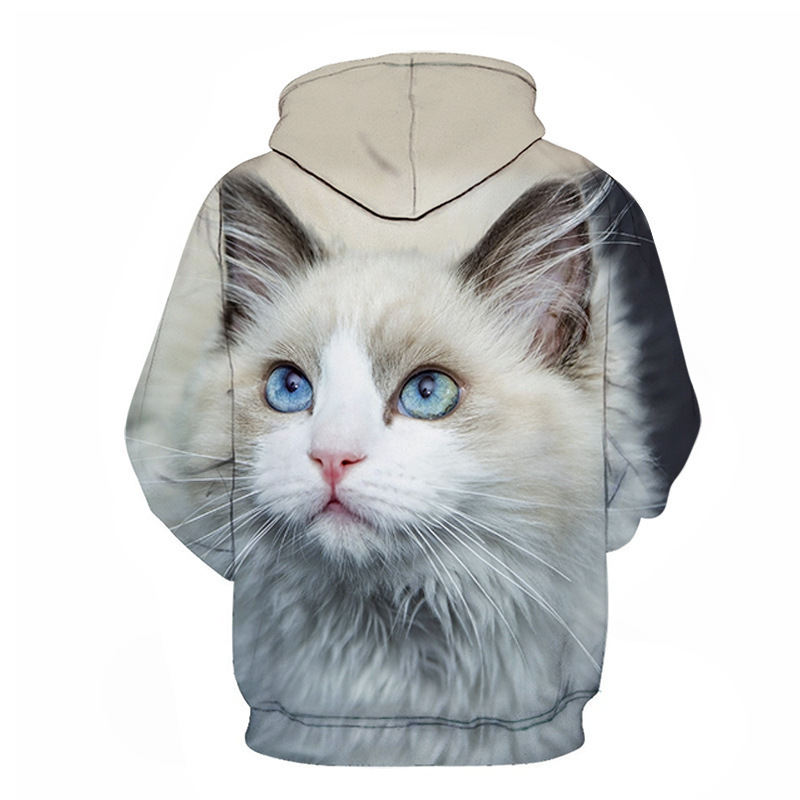 Fitspi Girl 3D Printing Women Hoodies Cat Animal Series Pullover Animals Long Sleeve Hoodies Girls Tops Man Sweatshirts