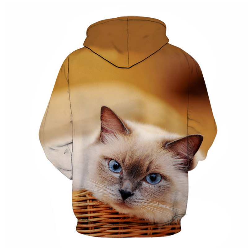 Fitspi Girl 3D Printing Women Hoodies Cat Animal Series Pullover Animals Long Sleeve Hoodies Girls Tops Man Sweatshirts