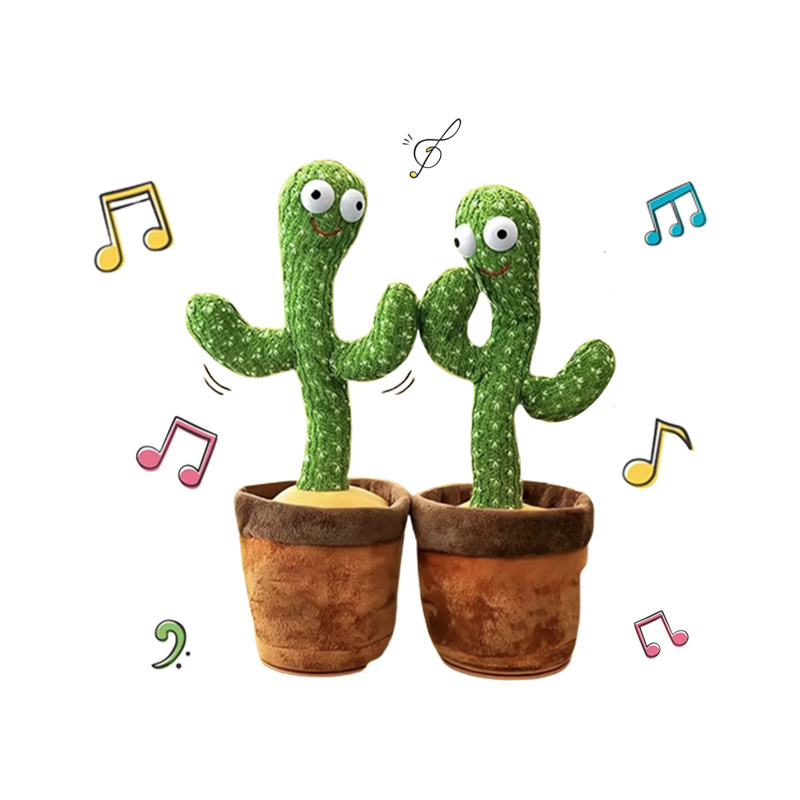 Wholesale Cute Stuffed Flower Pot Twisting cactus toy dancing and singing Dancing Cactus toy plush