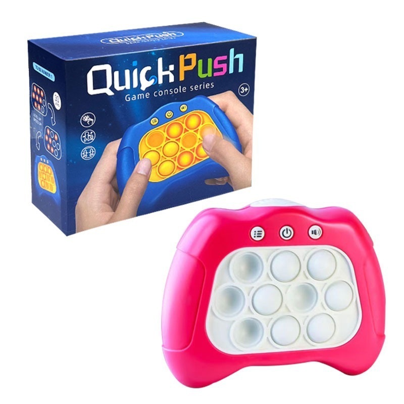 Quick Push Game Console Electronic Pop It Game Quick Push Toys Light Up Pop It Pro Fast Push Puzzle Game 2023 new Gifts for Kids