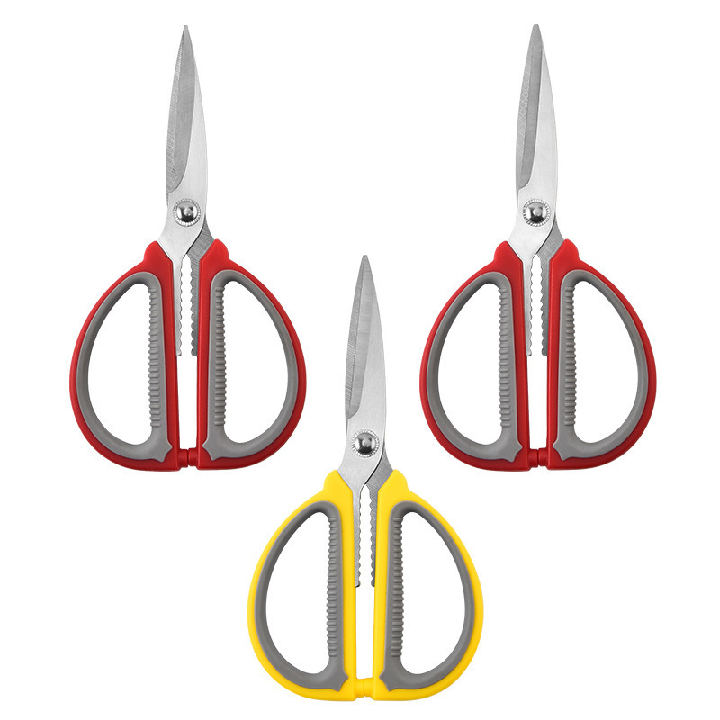 Professional DIY Stainless Steel Scissors Shears with Smooth Edge and Soft Rubber Grip Household Paper Cutting Tool