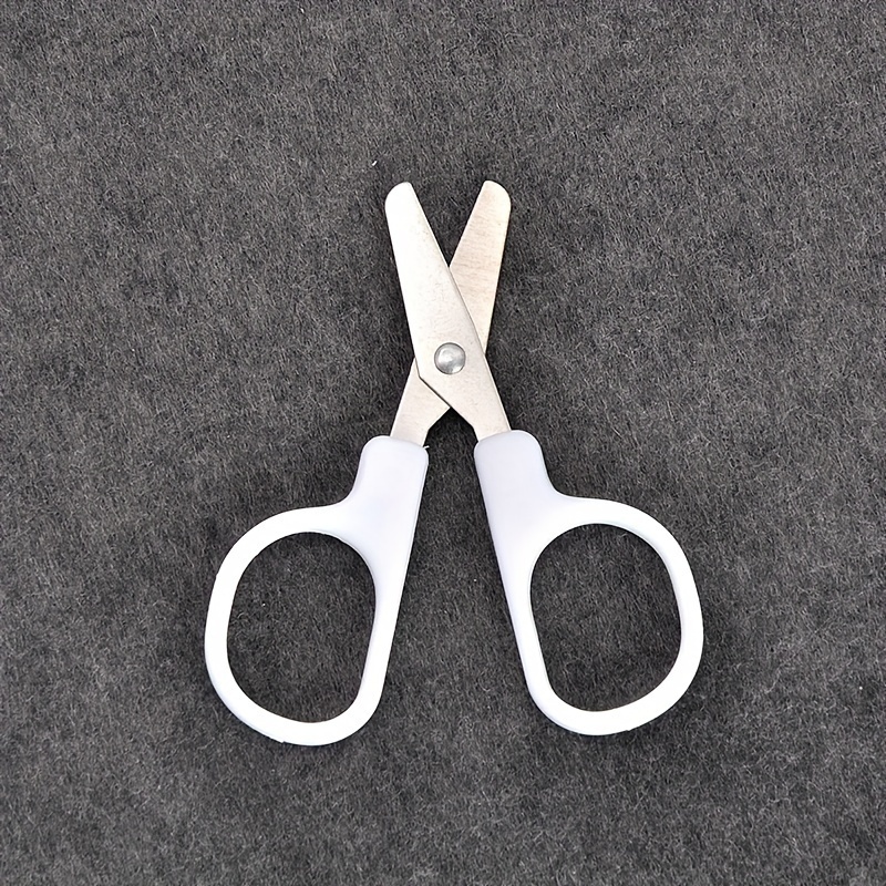 Portable Stainless Steel Mini Scissors Industrial Grade Multipurpose Scissors for School and Office Plastic Blade for Shearing