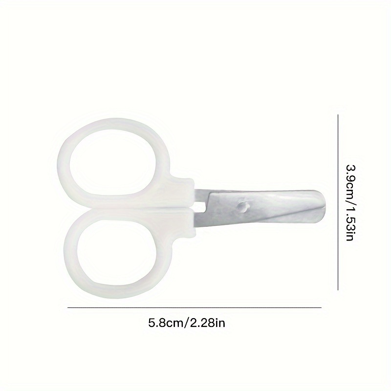 Portable Stainless Steel Mini Scissors Industrial Grade Multipurpose Scissors for School and Office Plastic Blade for Shearing