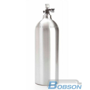 Customized ISO Standard 1800 psi 2000ml Aluminum Cylinders CO2 Air Tank  with on/off Valve