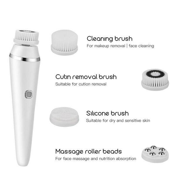 2023 Christmas Gift Rechargeable Electric Facial Cleansing Brush Private Label Cleaning Face Spin Cleanser Brush