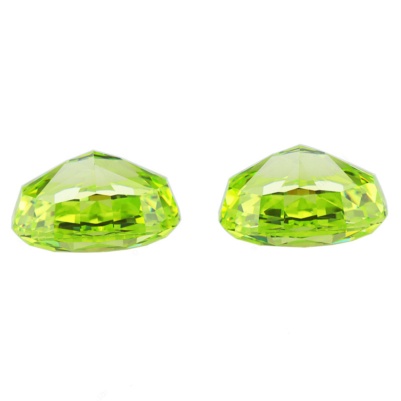 Artificial diamond synthetic diamond 8A_ light green oval high carbon diamond gemstone naked stone _ apple green egg cz