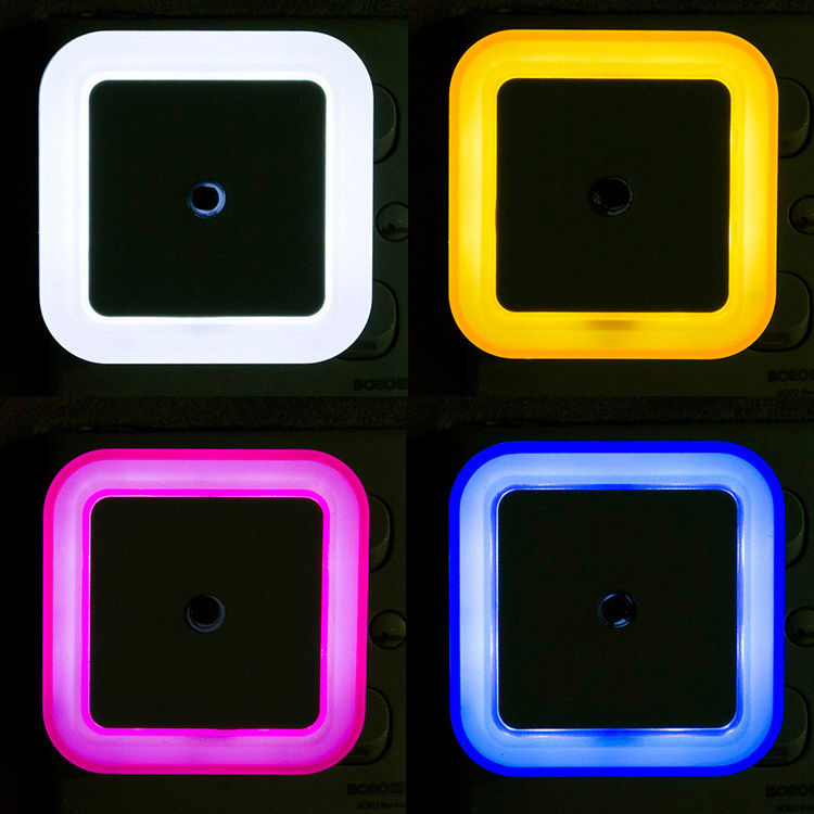 Bathroom Bedroom Hallway Plug-in Touch Sensor Square LED Night Light