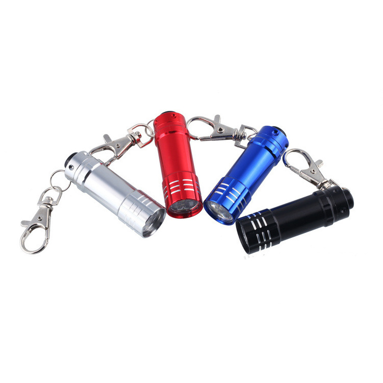 Waterproof Bright Aluminium Alloy Small Pocket Torch 3 LED Mini Keychain Flashlight