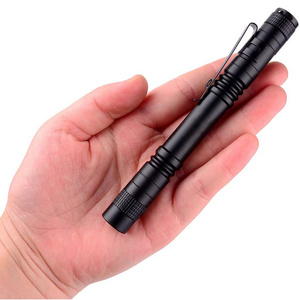 With Clip Aluminum Waterproof Tactical Mini Handheld LED Pen Light Flashlight