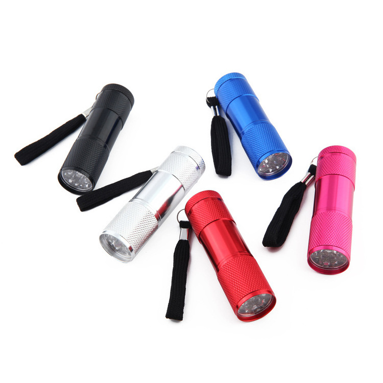 Multifunction Money Stains Detector 395nm Ultraviolet Blacklight Aluminum 9 LED UV Flashlight