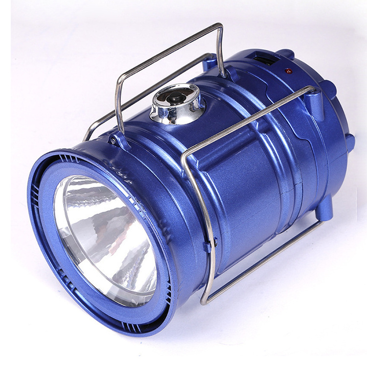 Outdoor Collapsible Solar Light Flashlight Rechargeable 3 In 1 Solar Camping Lantern