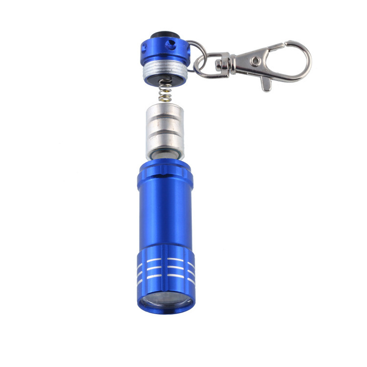 Waterproof Bright Aluminium Alloy Small Pocket Torch 3 LED Mini Keychain Flashlight