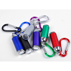 For Hiking Climbing Flexible LED Zoom Mini Flashlight With Carabiner Keychain