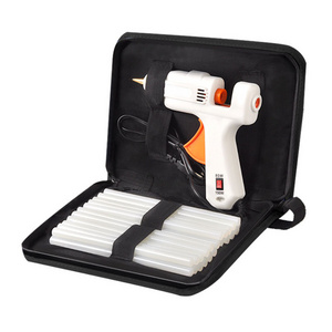 Cordless 60w/100w Dual Head Hot Melt Glue Gun With 30pcs 11mm Glue Sticks And Storage Case