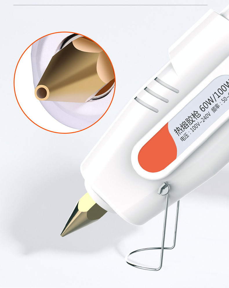 Cordless 60w/100w Dual Head Hot Melt Glue Gun With 30pcs 11mm Glue Sticks And Storage Case