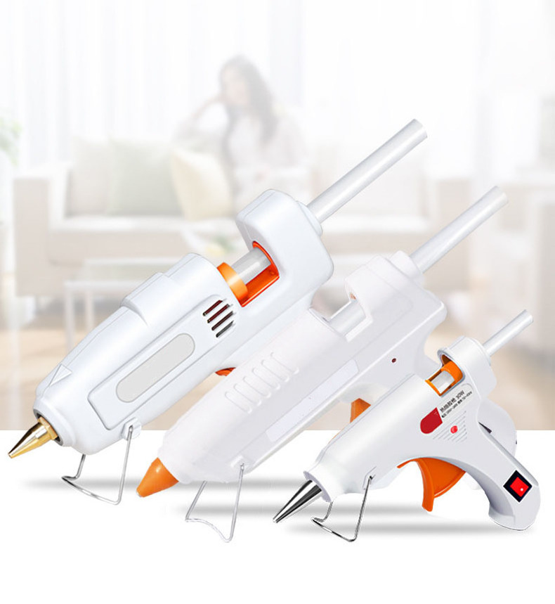 Cordless 60w/100w Dual Head Hot Melt Glue Gun With 30pcs 11mm Glue Sticks And Storage Case