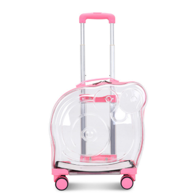 New Fashion Breathable Pet Dog Trolley Case Pets Travel Four-Wheeled Luggage