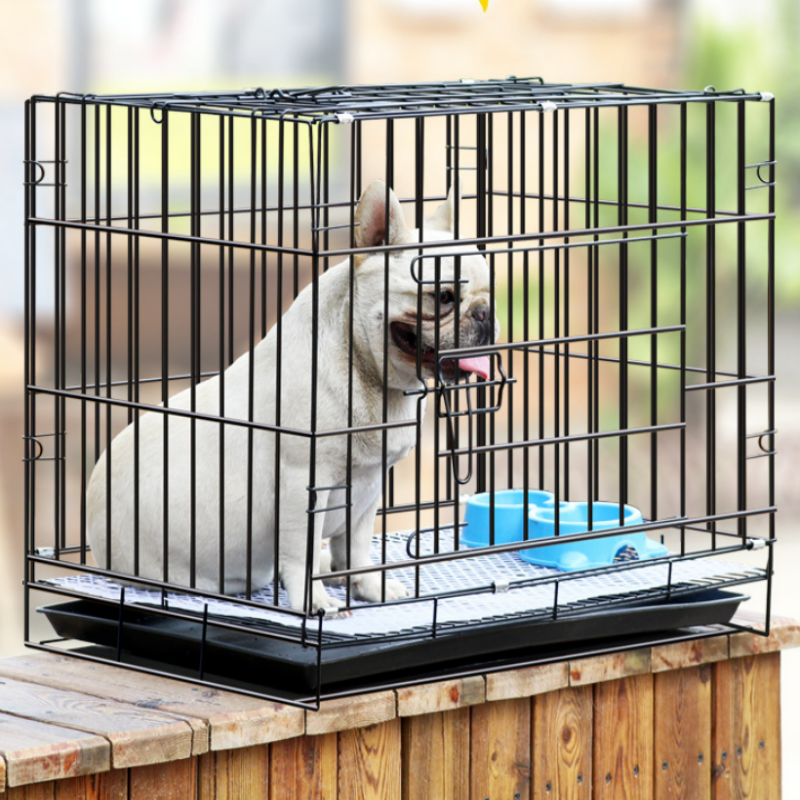 High Quality Strong Foldable Wire Dog Cage Double Door Metal Dog Crate