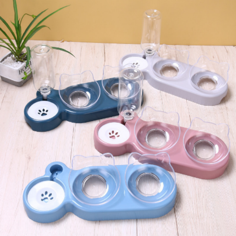 New Pet Products Accessories Pet Feeder Automatic Dog Water Bowl Double Pet Bowl