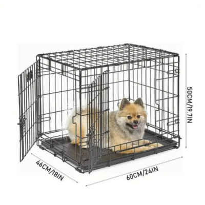 Wholesale Manufacturer 24 30 36 42 48 Inch Metal Foldable Dog Crates Cage Metal Folding Dog Cage