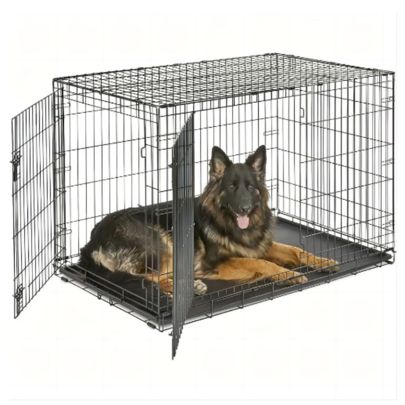 Wholesale Manufacturer 24 30 36 42 48 Inch Metal Foldable Dog Crates Cage Metal Folding Dog Cage