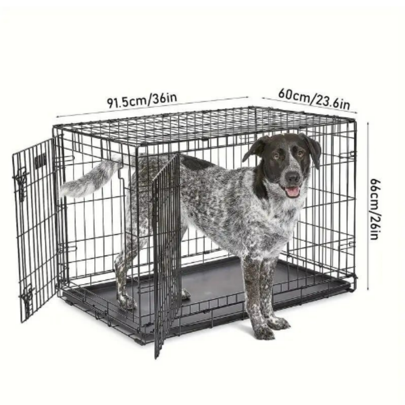 Wholesale Manufacturer 24 30 36 42 48 Inch Metal Foldable Dog Crates Cage Metal Folding Dog Cage