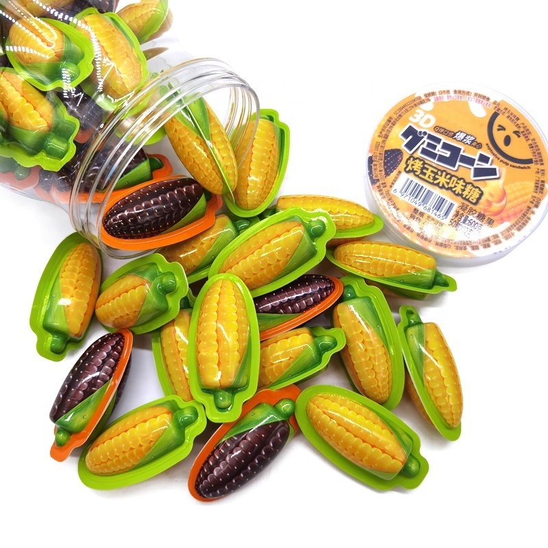 Delicious Corn Gummies Wholesale Jar Packing Bulk Packing Corn Gummy Candy with Jam