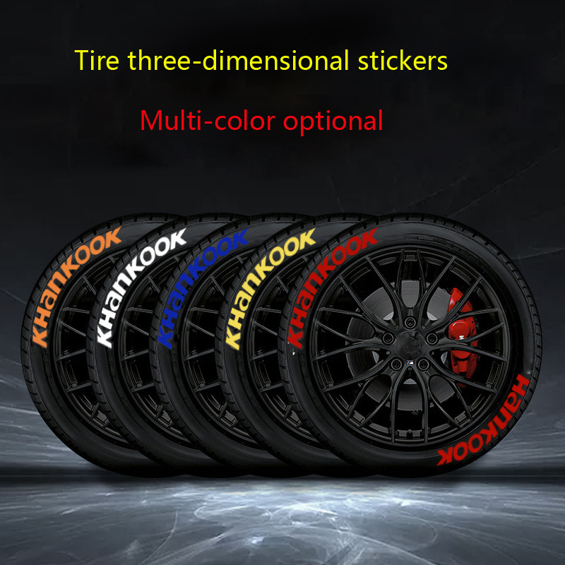 wholesale Universal Custom Car Letter Sticker Waterproof Wheel Decoration Tyre DIY Tire Lettering Sticker For Car