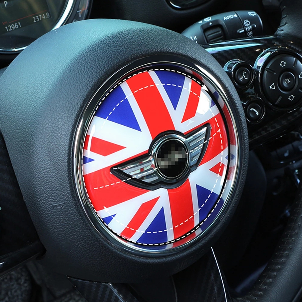 Steering Wheel Center Panel 3D Dedicated Car Sticker Decal Cover Sticker case for MINI Cooper R55 R56 R60 R6 F54 F55 F56 F60