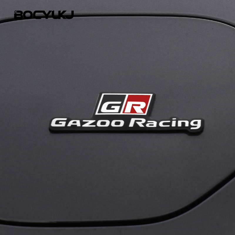 GR Sport Car Sticker Steering Wheel Decoration Sticker Aluminum 3D Metal body stickers rear trunk labeling Exterior Accessories