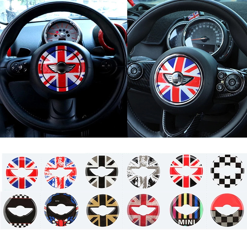 Steering Wheel Center Panel 3D Dedicated Car Sticker Decal Cover Sticker case for MINI Cooper R55 R56 R60 R6 F54 F55 F56 F60