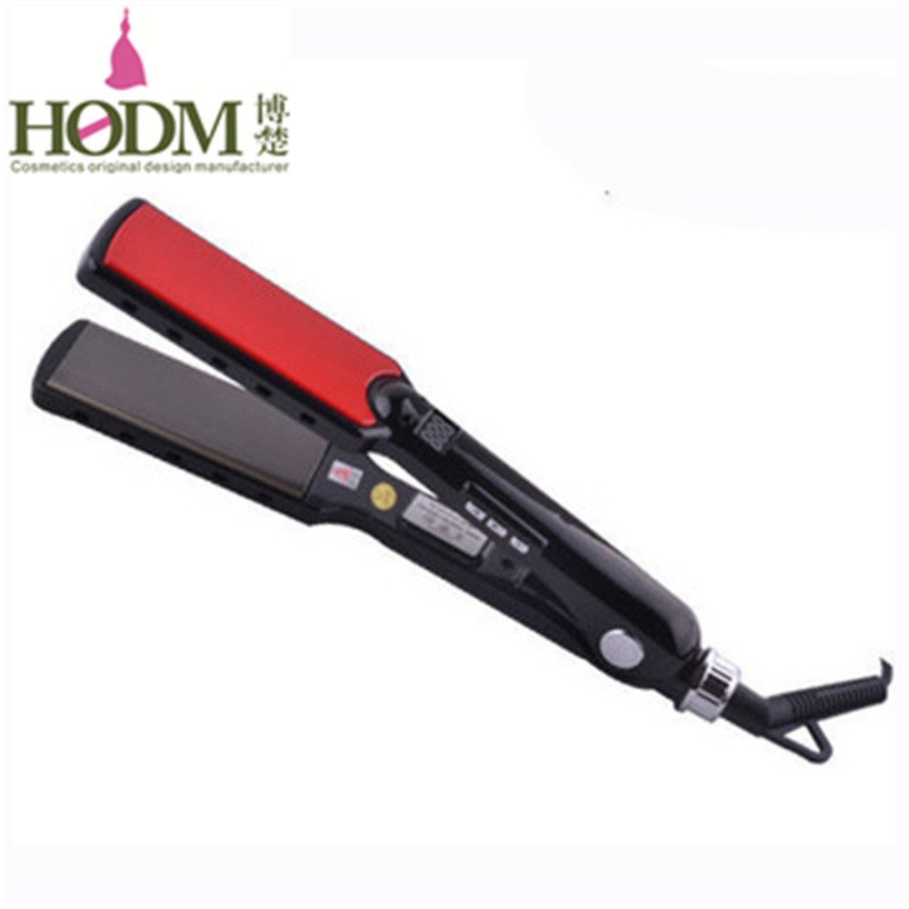 Electric Straightening Hair Brush 2 in 1 Hair Straightener Curler Ceramic/tourmaline iron plates Customized Hair Straightener