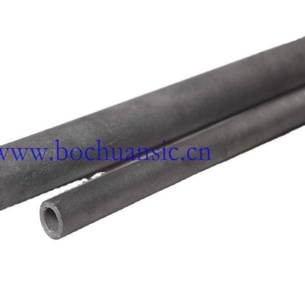 Silicon Carbide Ceramic Tube Reaction Sintered Black Sic Ceramic Pipe High Thermal Conductivity Part