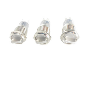 19mm LED Metal Selector Rotary Switch 2 3 Position push button switch 1no1nc 2no2nc dpst knob switch