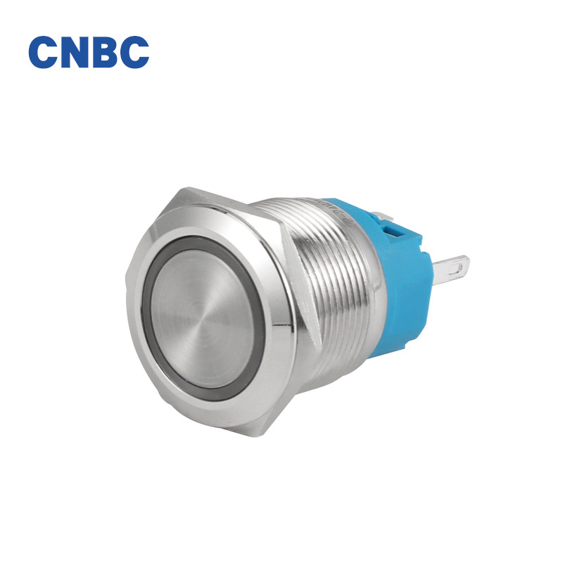 22mm diameter on off stainless steel 12v 24v momentary self-locking metal push button switch 220v with 5pins