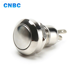 IP67 mini metal  round momentary 8mm diameter on off no nc push button switch 2pin