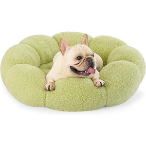 Dog Products Chew Proof Modern Donut Plush Outdoor Camas Para Perros Anti Anxiety Portable Roundcat Pet Dog Beds