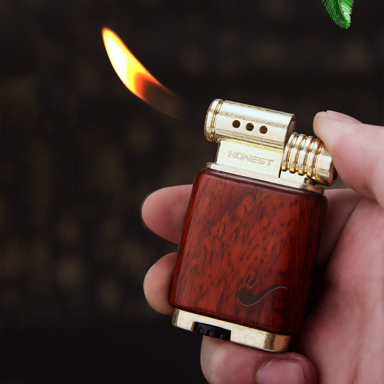 HONEST QIAOMU 1   Inflatable lighter Open Flame cigarette lighter creative personality retro nostalgic lighter wholesale