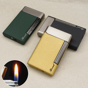 BD321-2 Creative Open Flame Inflatable Lighter Metal Personalized Grinding Wheel Cigarette Lighter Wholesale