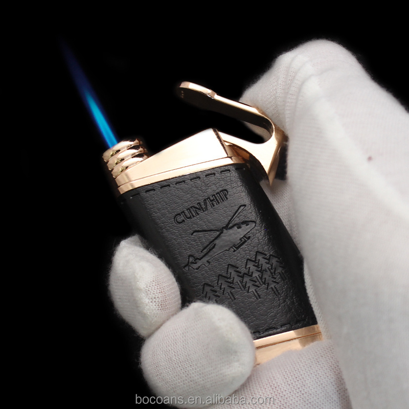 ZY007 creative inflatable windproof lighter direct flame metal cigarette lighter outdoor lighter